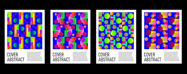 Abstracte kleurrijke geometrische dekkingsachtergrond