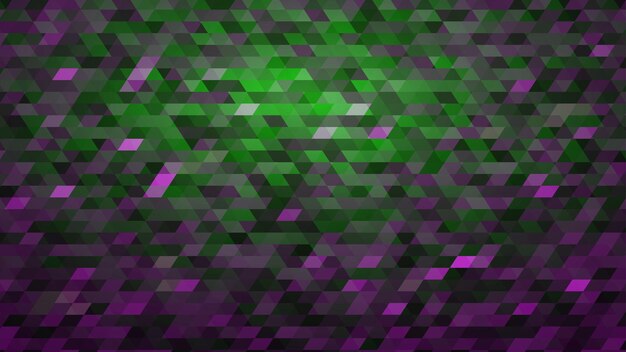 Abstracte kleurrijke gradiëntmozaïekachtergrond in groene en paarse kleuren