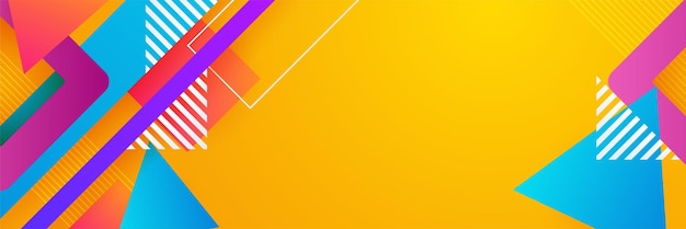 Abstracte kleurrijke kleurrijke banner vector technische achtergrond voor ontwerp brochure website flyer Geometrisch kleurrijk kleurrijk behang voor poster certificaat presentatie bestemmingspagina