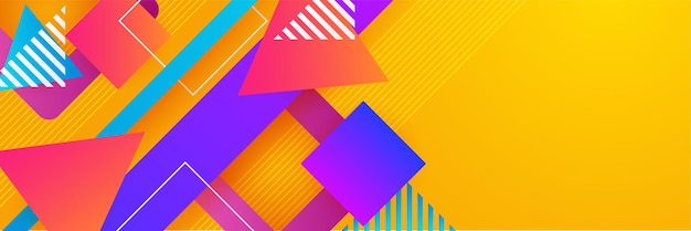 Abstracte kleurrijke kleurrijke geometrische banner lichte driehoek lijnvorm met futuristische concept presentatie achtergrond