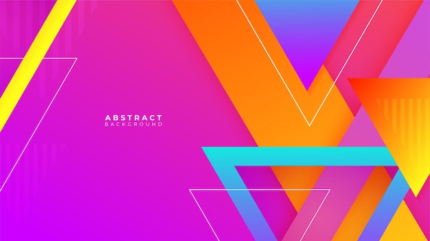 Abstracte kleurrijke levendige levendige banner geometrische vormen vector technische achtergrond voor ontwerp brochure website flyer Geometrische vormen behang voor poster presentatie bestemmingspagina