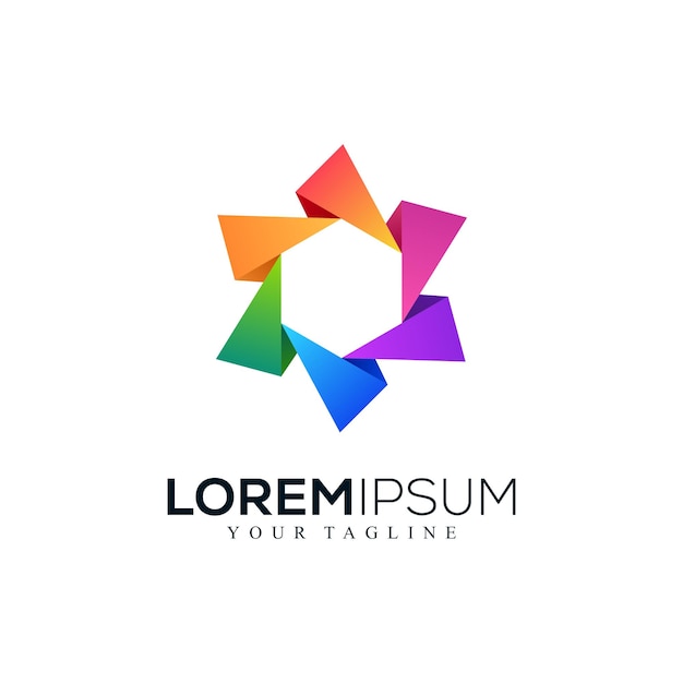 abstracte kleurrijke logo design