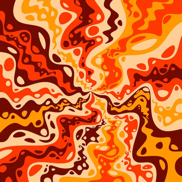 Abstracte kleurrijke psychedelische groovy achtergrond vectorillustratie