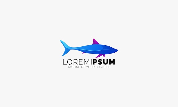 Abstracte kleurrijke Shark Logo vector sjabloon