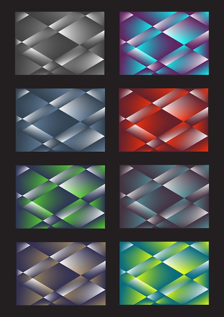Abstracte kleurrijke vector achtergrond pack