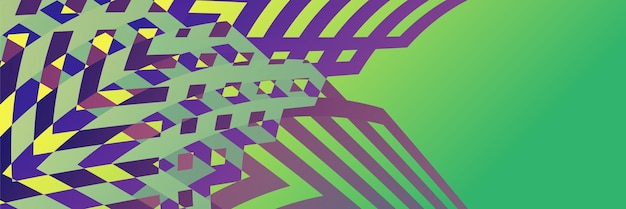 Abstracte kleurrijke veelhoek banner ontwerpsjabloon Kleurrijke tech webbanner met geometrische vormen achtergrond en verloopkleuren Vector grafisch ontwerp banner patroon presentatie achtergrond