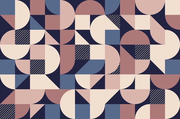 Abstracte kleurrijke vlakke geometrische vorm mozaïek naadloze patroon achtergrond