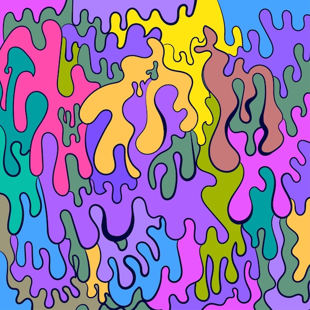 abstracte kleurrijke vloeibare druppel vectorillustratie