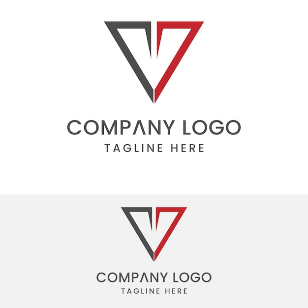 abstracte kunst driehoek logo design icoon