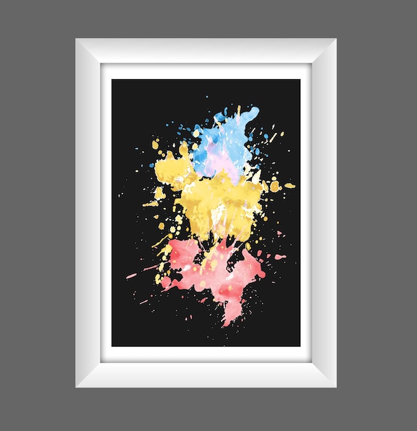 Vector abstracte kunst het idee van wanddecoratie schilderen met een kleurrijke combinatie van kleuren