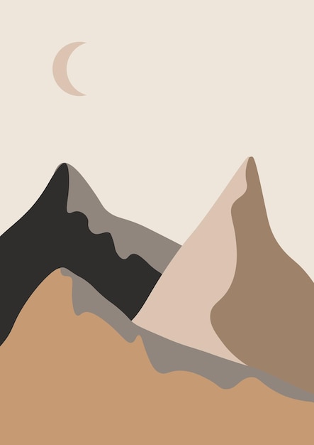 Vector abstracte landschapsposters