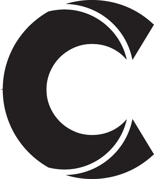 Abstracte letter C logo afbeelding in trendy en minimalistische stijl