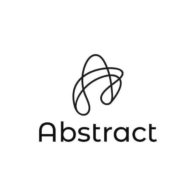 Abstracte letter een regel logo sjabloon