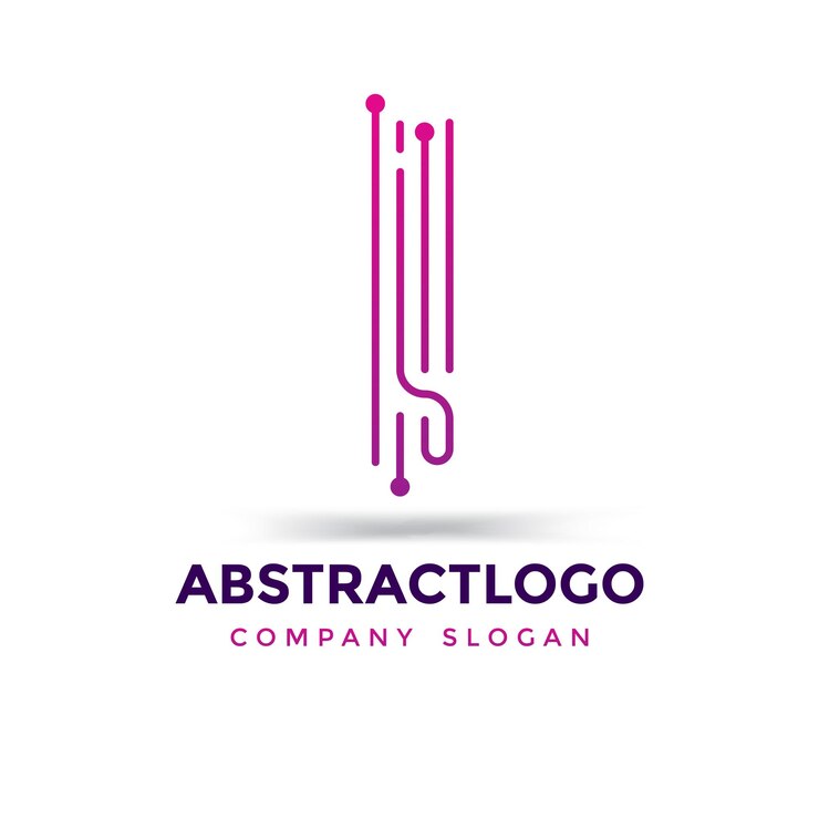Vector abstracte letter i stippen logo technologie i logotype vector ontwerp