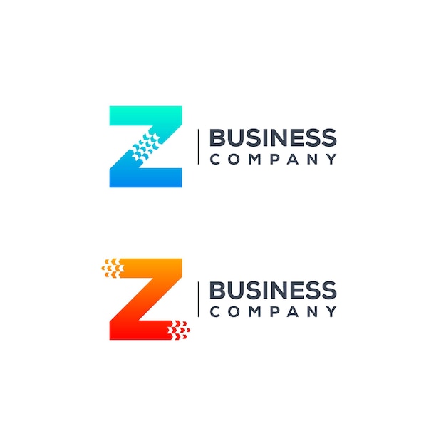 Abstracte Letter Z Logo ontwerp met pijlen aanwijzer vorm voor logistiek levering Express Company