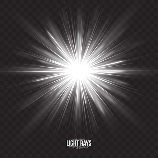 Abstracte lichtstralen Effect Vector achtergrond