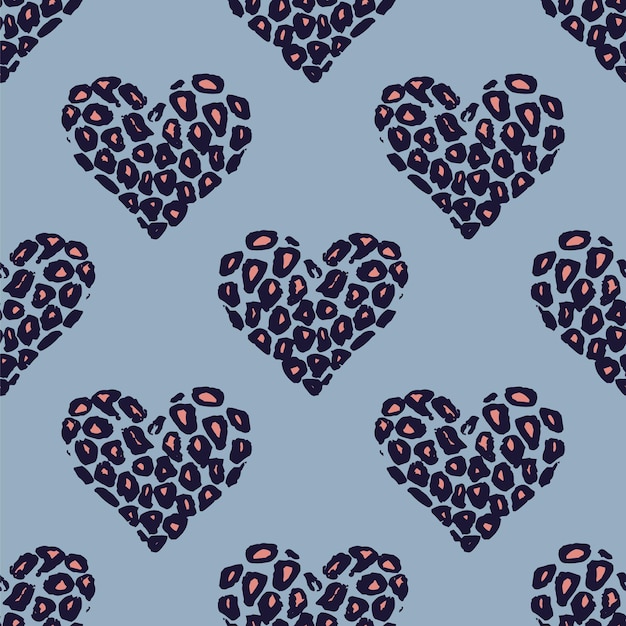 Abstracte liefde harten vector illustratie naadloze overal print patroon achtergrond