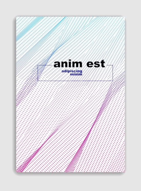 Abstracte lijn kunst vector minimale hedendaagse brochureontwerp, voorbladsjabloon, geometrische halftone gradiënt. Voor spandoeken, posters, posters, flyers. Mooi en speciaal patroontextuur.
