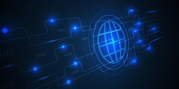 Abstracte lijnen en punten verbinden achtergrond Technologische verbinding digitale gegevens en big data concept