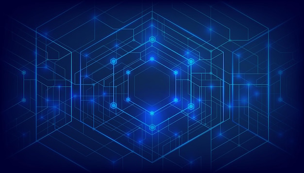 Abstracte lijnen en stippen verbinden achtergrond. Technologie verbinding digitale gegevens en big data-concept.