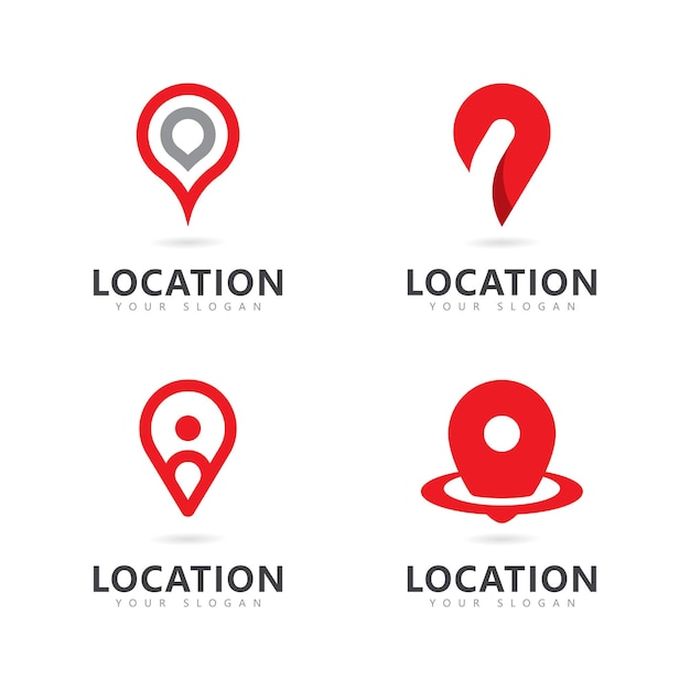 Abstracte locatie pin logo pictogram ontwerp