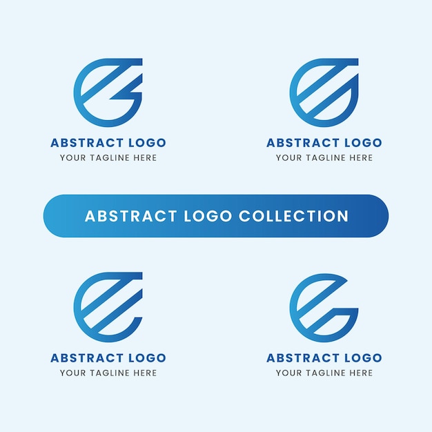 Vector abstracte logo-collectieset