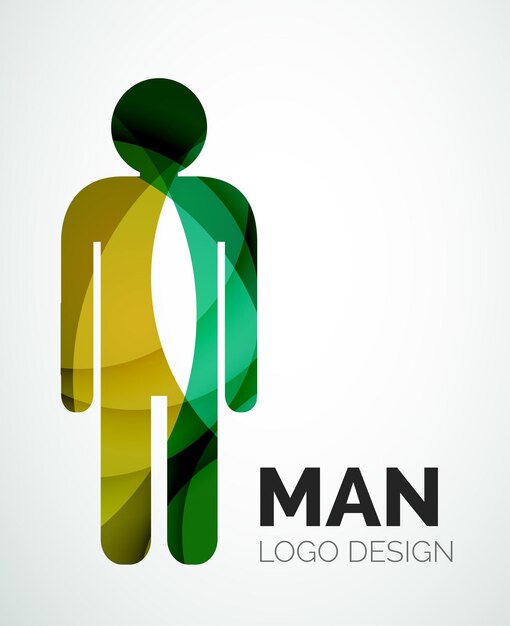 Vector abstracte logo man icoon