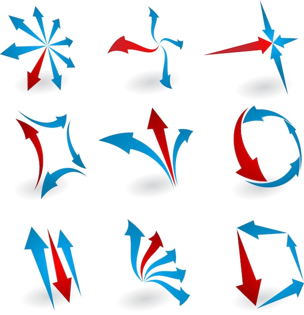 Abstracte logo pijlen