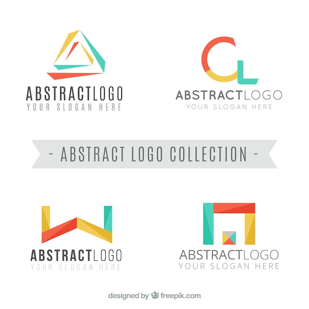 Abstracte logo set