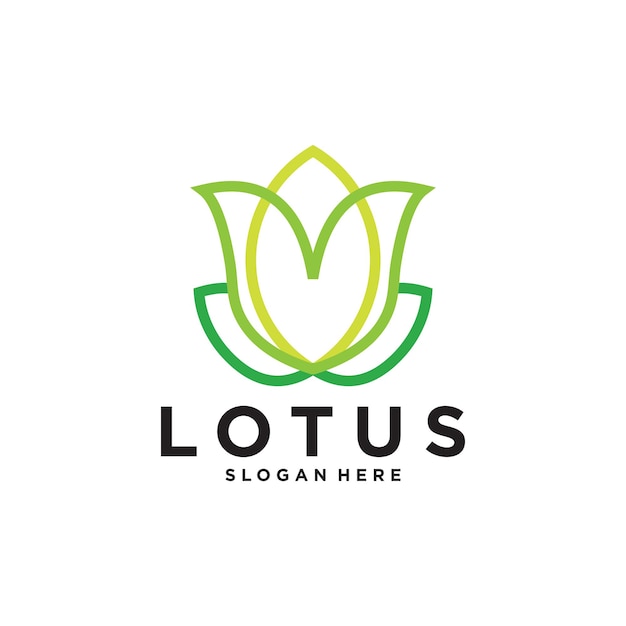 Abstracte lotus logo vector ontwerpsjabloon