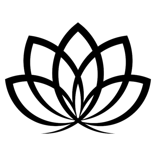 Abstracte lotus vector pictogram ontwerp Bloemen platte pictogram