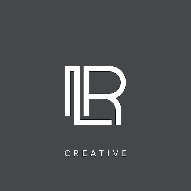 Abstracte LR RL Letters Logo Initial Based Monogram Icon Vector