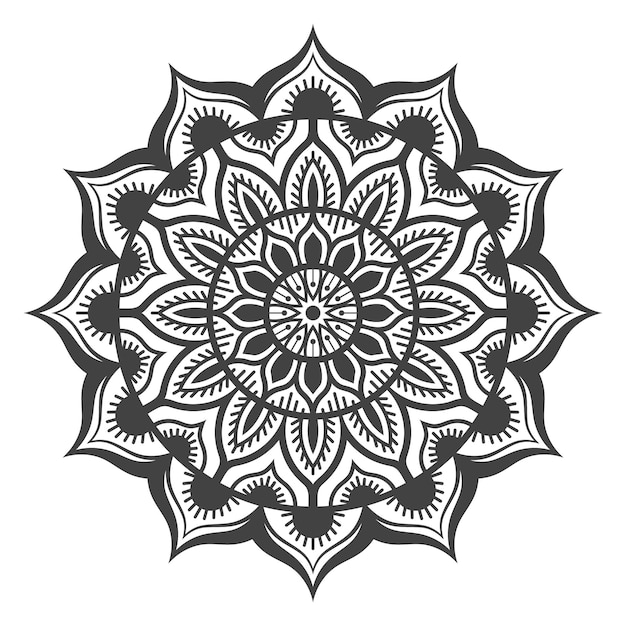 Abstracte mandala voor het kleuren van paginaboekillustratie