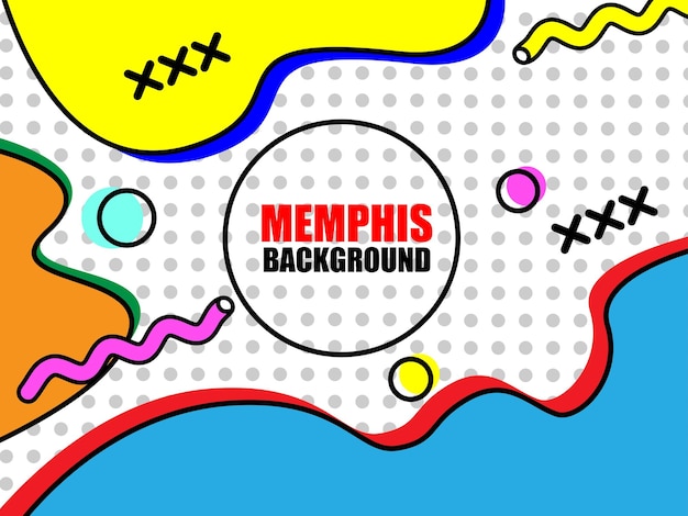 abstracte meetkundeachtergrond met het ontwerpelement van Memphis. modern behang voor presentatie.