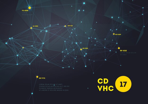 Abstracte mesh achtergrond met cirkels, lijnen en driehoekige vormen ontwerp lay-out voor uw bedrijf.