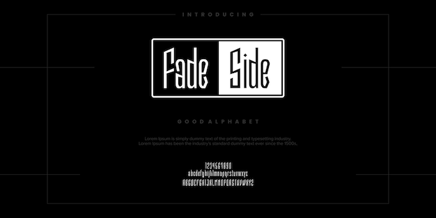 Abstracte minimale moderne alfabet lettertypen Typografie technologie vector illustratie
