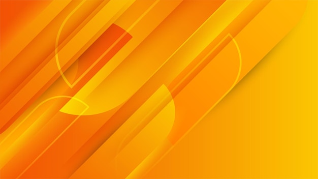Abstracte minimale oranje en gele achtergrond met geometrische creatieve en minimale gradiëntconcepten voor het conceptbeeld van de bestemmingspagina van posters, banners