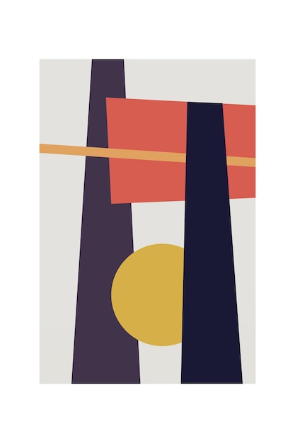 Abstracte minimalistische muurdecoratieposter