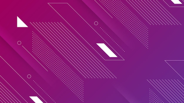 Abstracte moderne achtergrond met levendig paars roze kleurverloop en Memphis Element