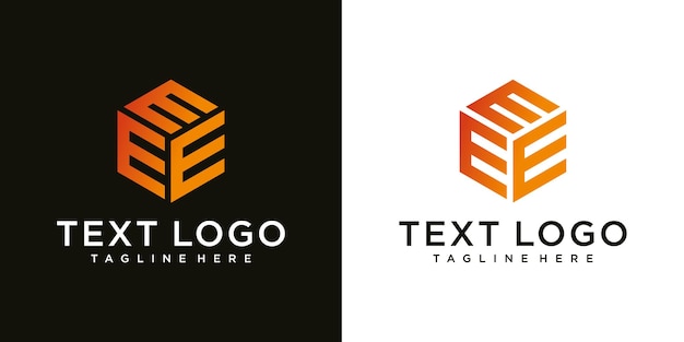 abstracte moderne beginletter E-teken Luxe logo-ontwerpsjabloon