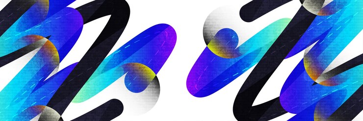 Vector abstracte moderne en kleurrijke geometrische achtergrondontwerp met gradiëntvormen in vetkleuren