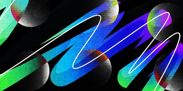 Abstracte moderne en kleurrijke geometrische achtergrondontwerp met gradiëntvormen in vetkleuren