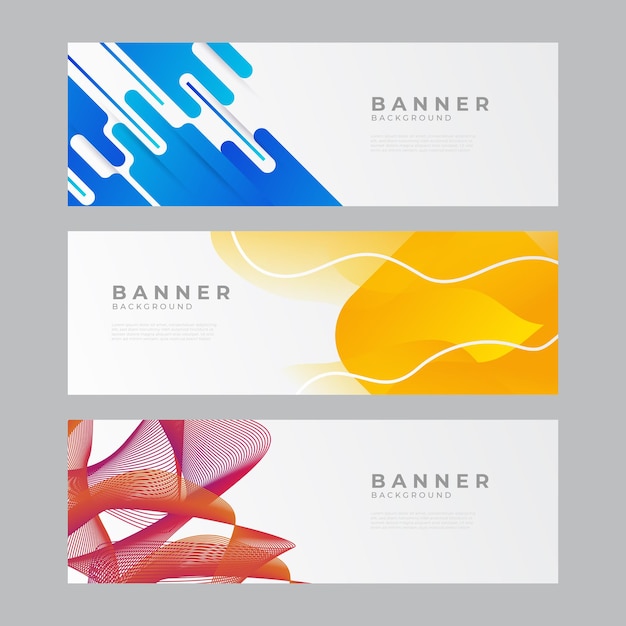 Vector abstracte moderne horizontale web banner ontwerp sjabloon achtergronden. vector abstracte grafische patroon achtergrond sjabloon.