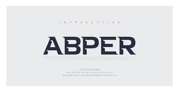 Abstracte moderne minimale alfabet lettertypen. typografie stedelijke stijl voor plezier, sport, technologie, mode, digitaal, toekomstig creatief logolettertype.