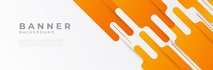 Vector abstracte moderne oranje horizontale webbanner ontwerpsjabloon achtergronden