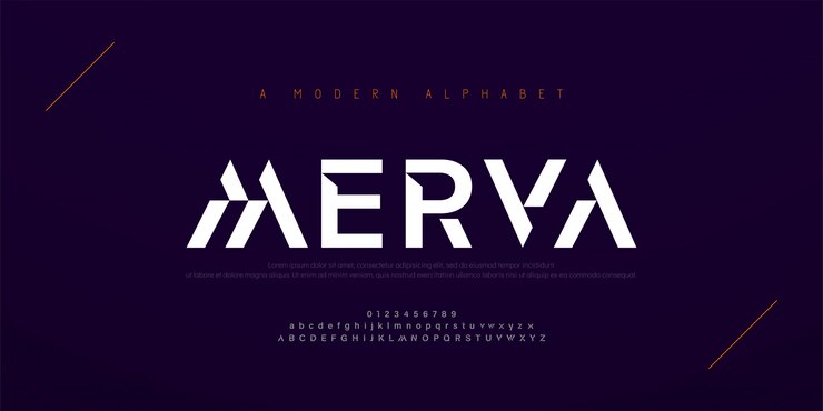 Vector abstracte moderne stedelijke alfabet lettertype