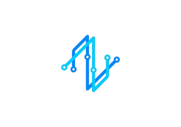 abstracte moderne tech logo-ontwerpsjablonen