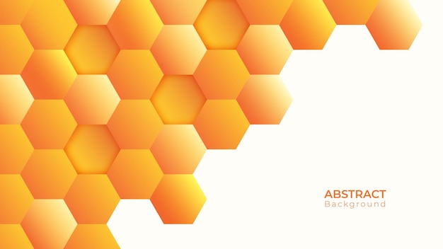 Abstracte moderne zeshoekige achtergrond Oranje en gele honing geometrische textuur papier vector illustratie