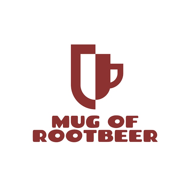 abstracte mok bier logo premium vector