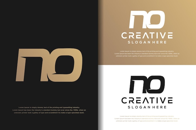 Abstracte monogram brief geen logo ontwerp